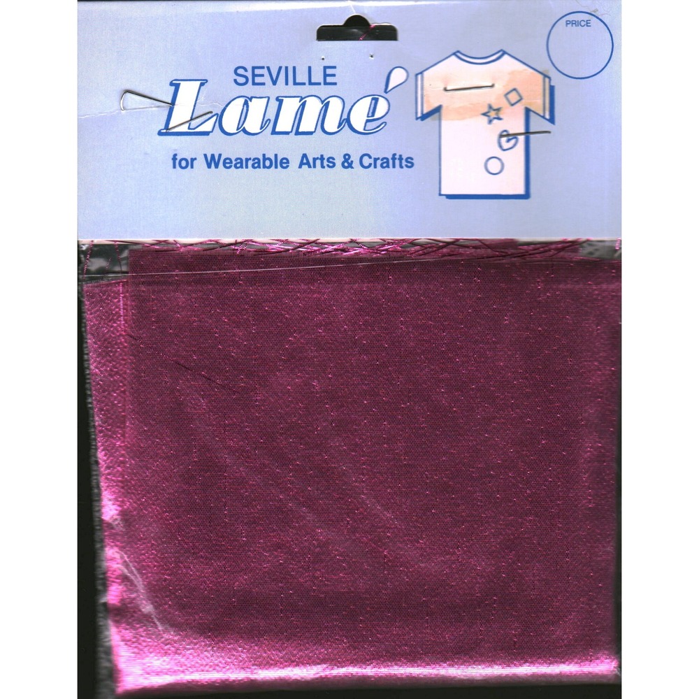 Seville Lame Fabric Fuchsia Pink Metallic Wearable Arts Crafts 8.5 x 36 Inch NEW